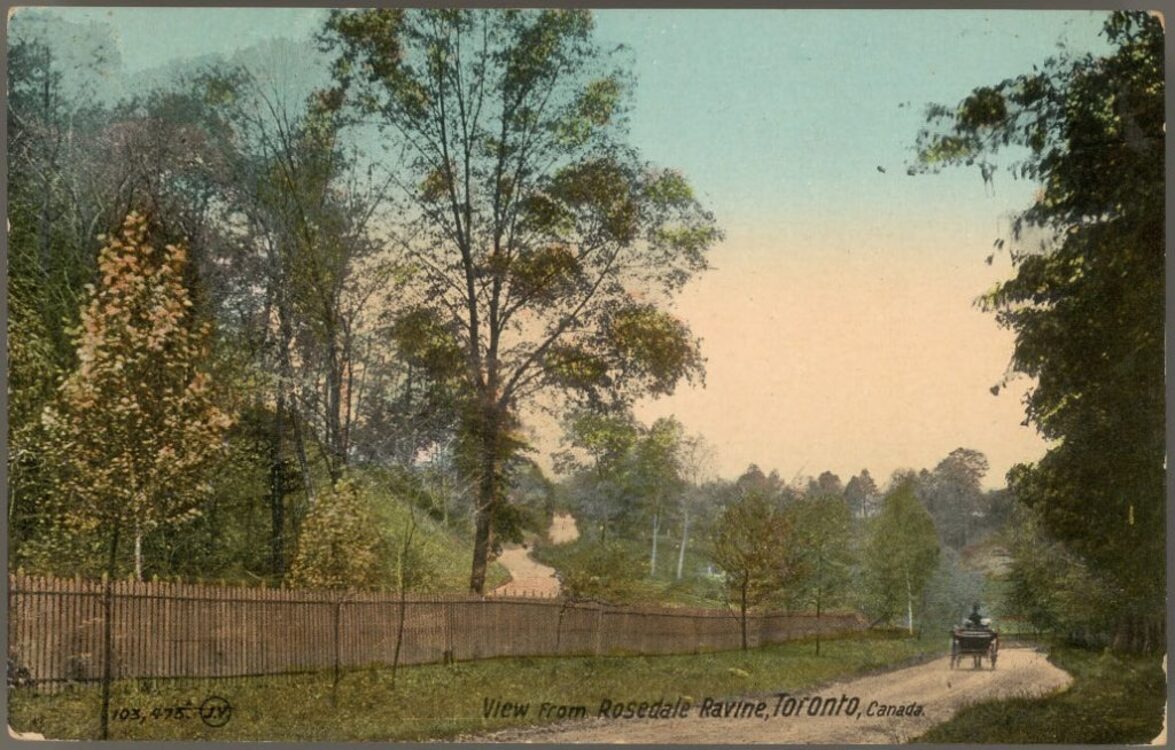 Historical photo of Toronto streets before the viaduct construction